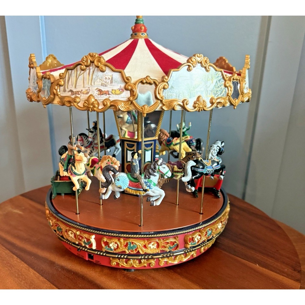 Mr. Christmas Gold Label The Carousel Animated Musical 30 Songs Box F/W - Picture 2 of 11